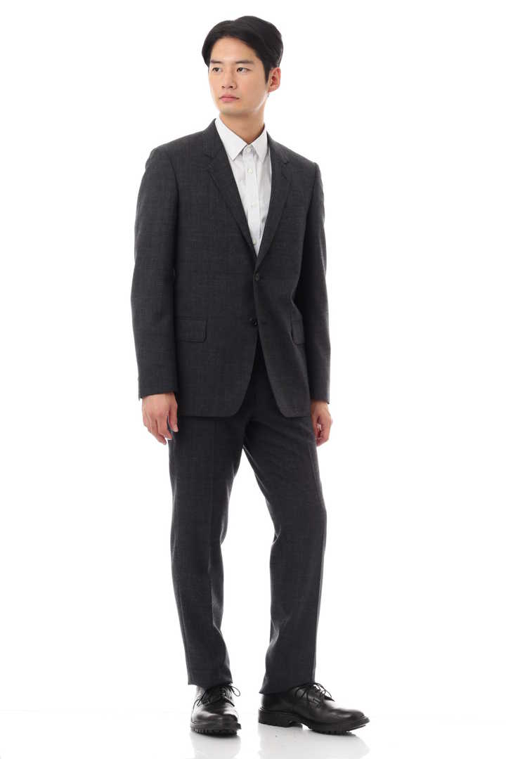 DRY FINISH WOOL HOPSACK WINDOWPANE