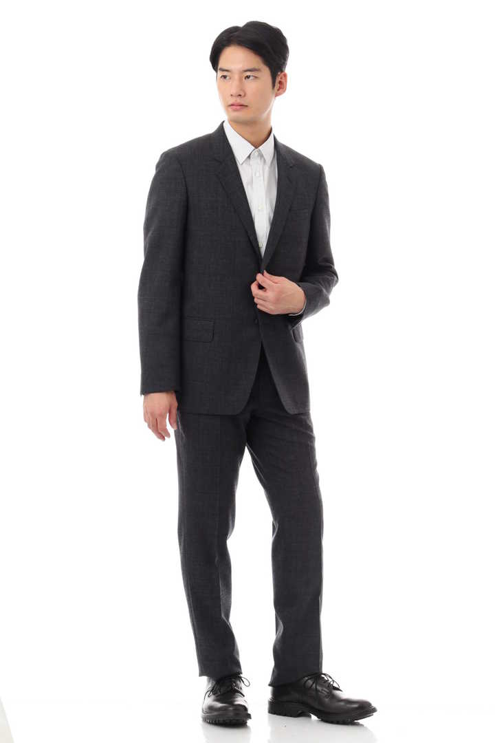 DRY FINISH WOOL HOPSACK WINDOWPANE