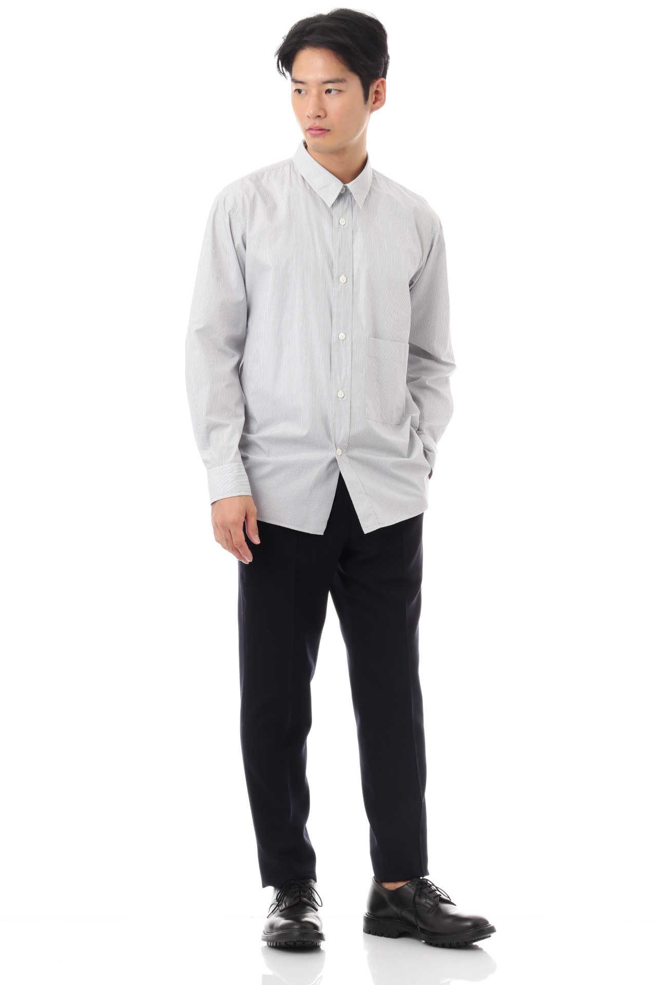 NARROW STRIPE COTTON POPLIN