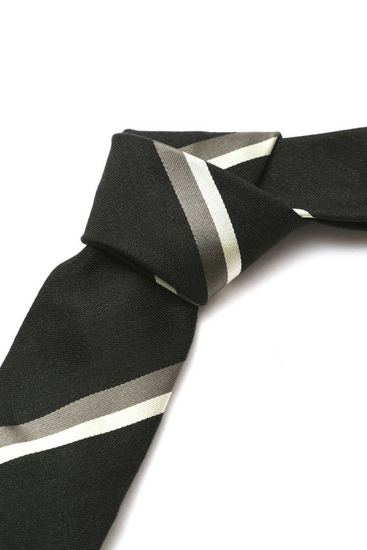 LINEN REGIMENTAL STRIPE TIE