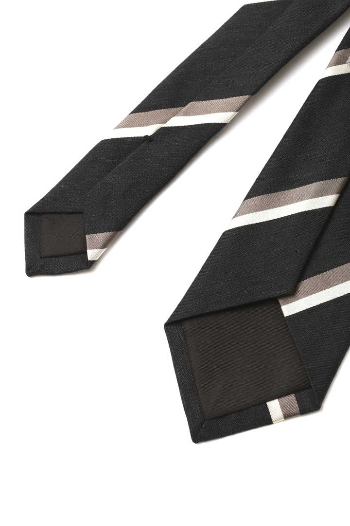 LINEN REGIMENTAL STRIPE TIE