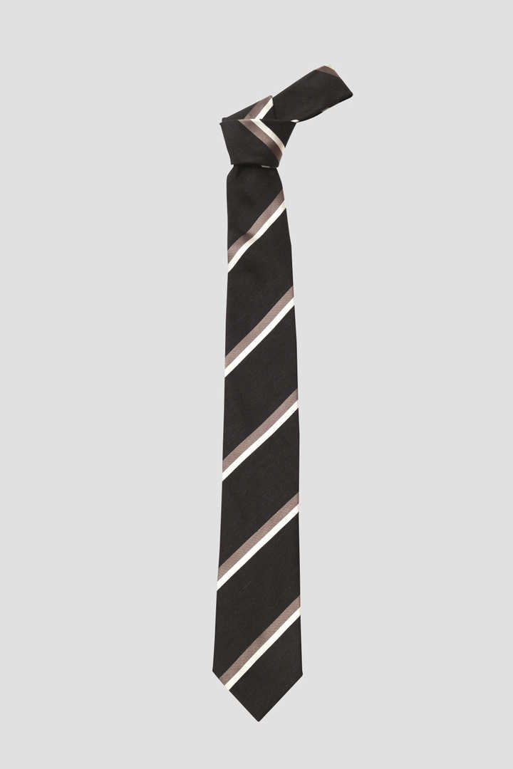 LINEN REGIMENTAL STRIPE TIE