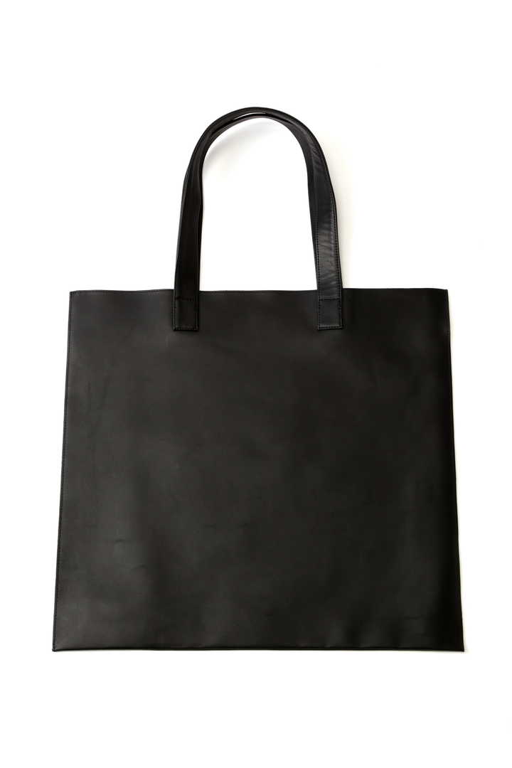 Soft black best sale leather tote