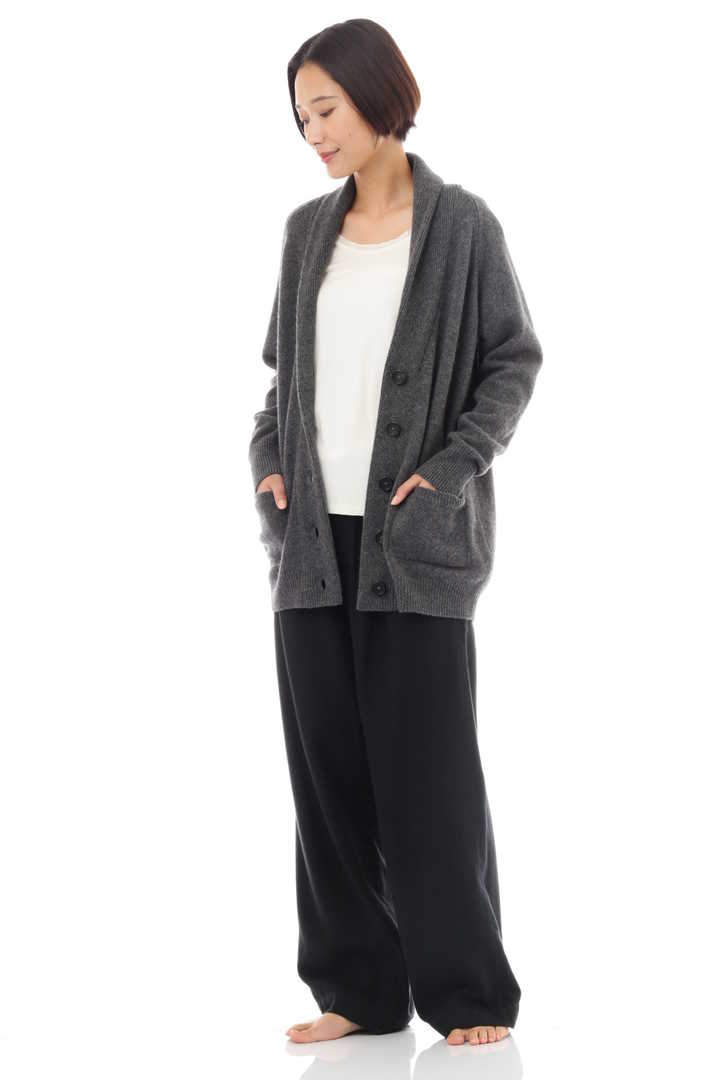 WOOL CASHMERE SILK SHAWL COLLAR