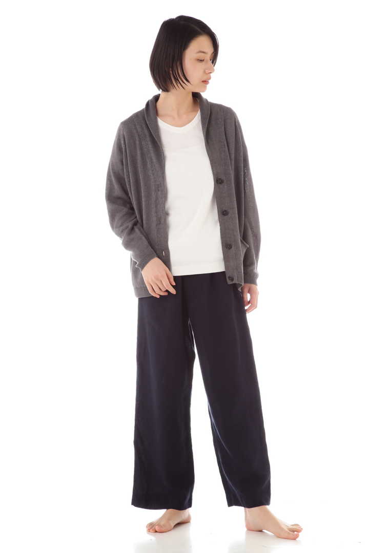 LINEN COTTON SHAWL COLLAR