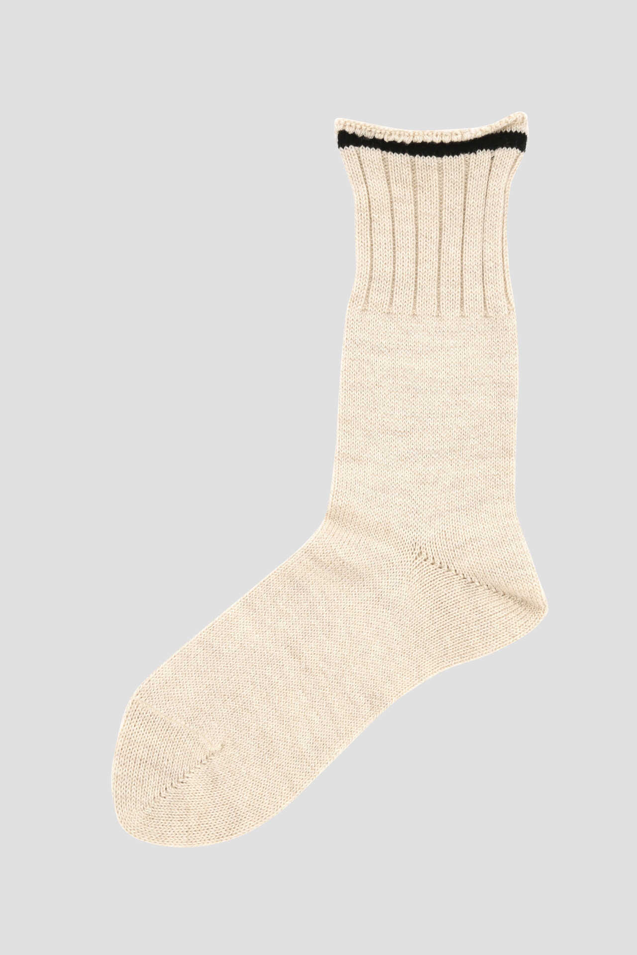 ROLLED EDGE COTTON WOOL SOCK