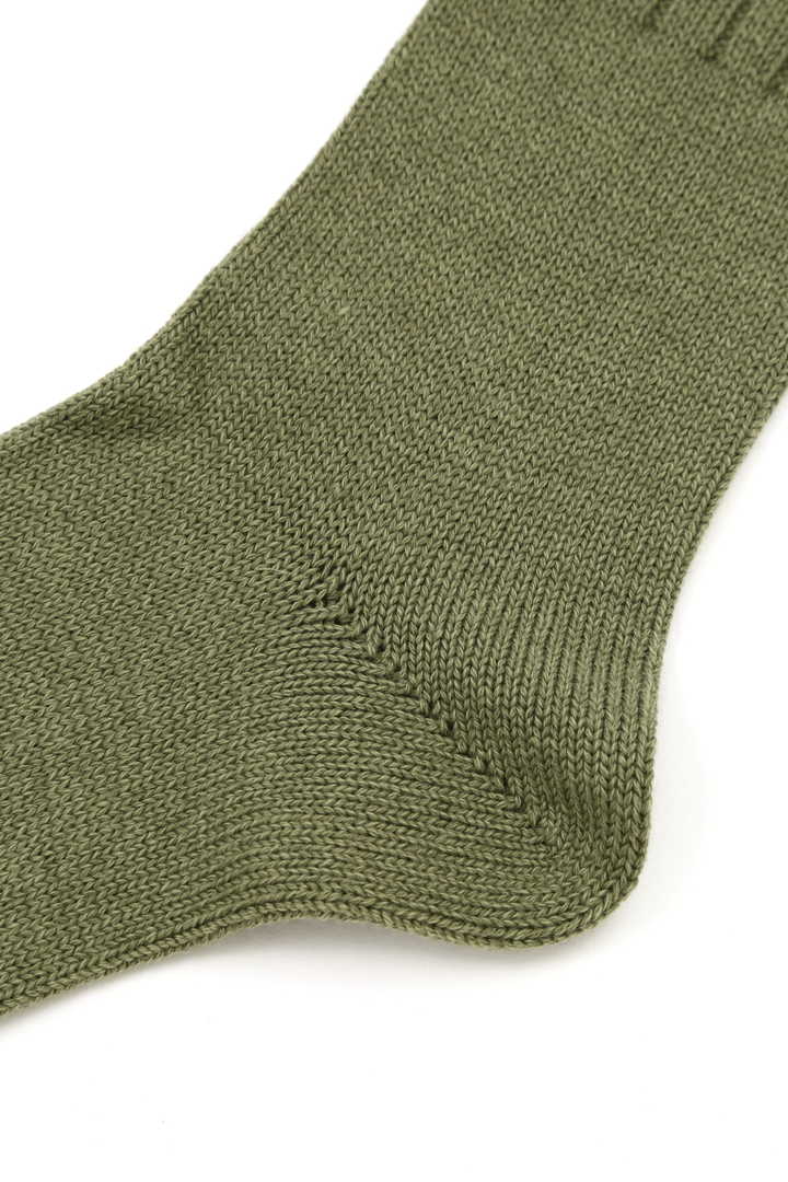 ROLLED EDGE COTTON WOOL SOCK