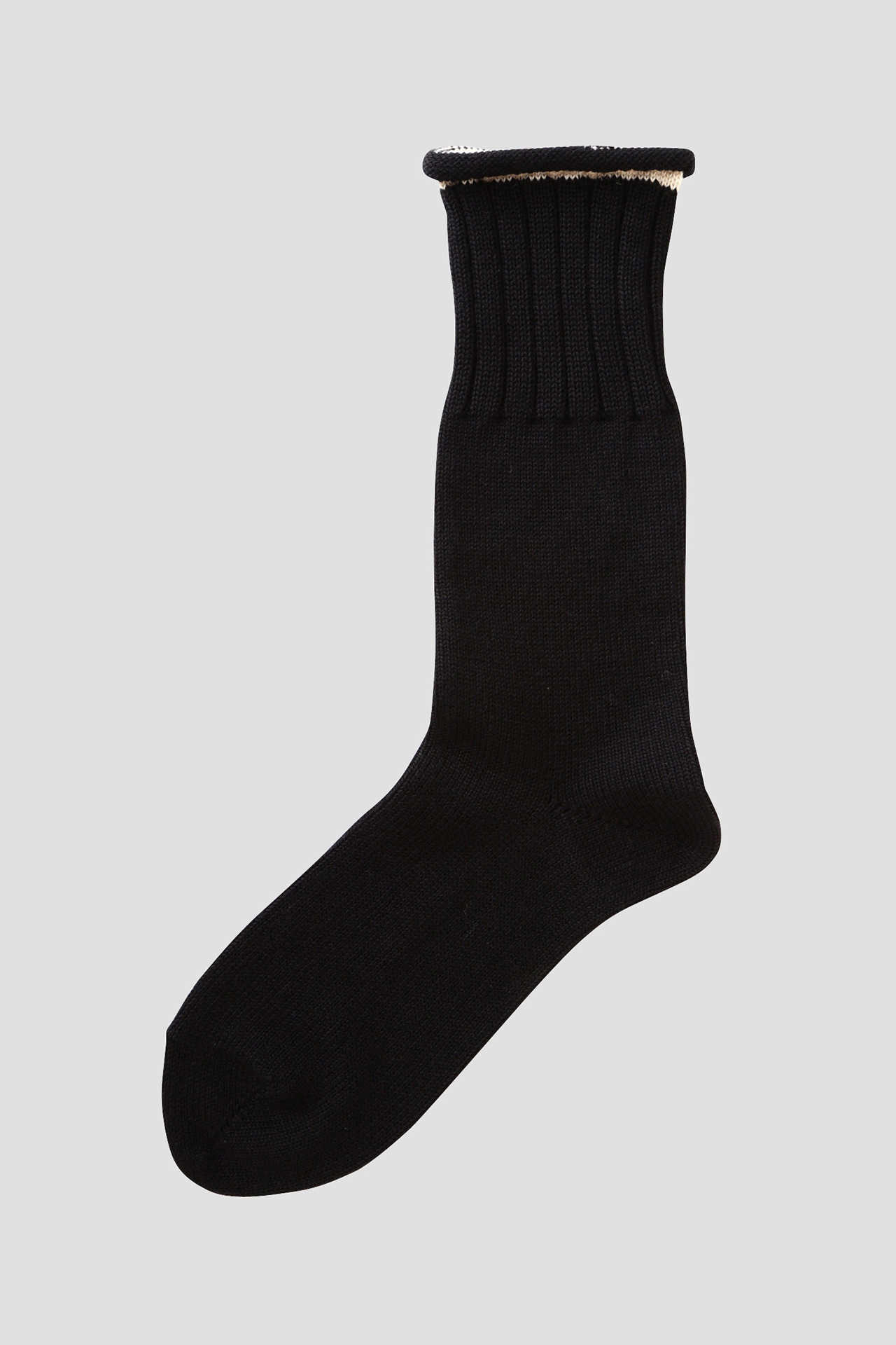 ROLLED EDGE COTTON WOOL SOCK