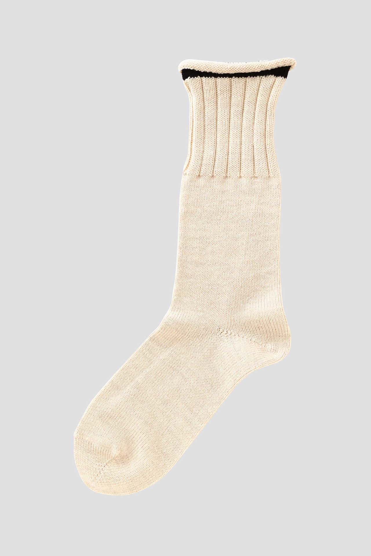 ROLLED EDGE COTTON WOOL SOCK