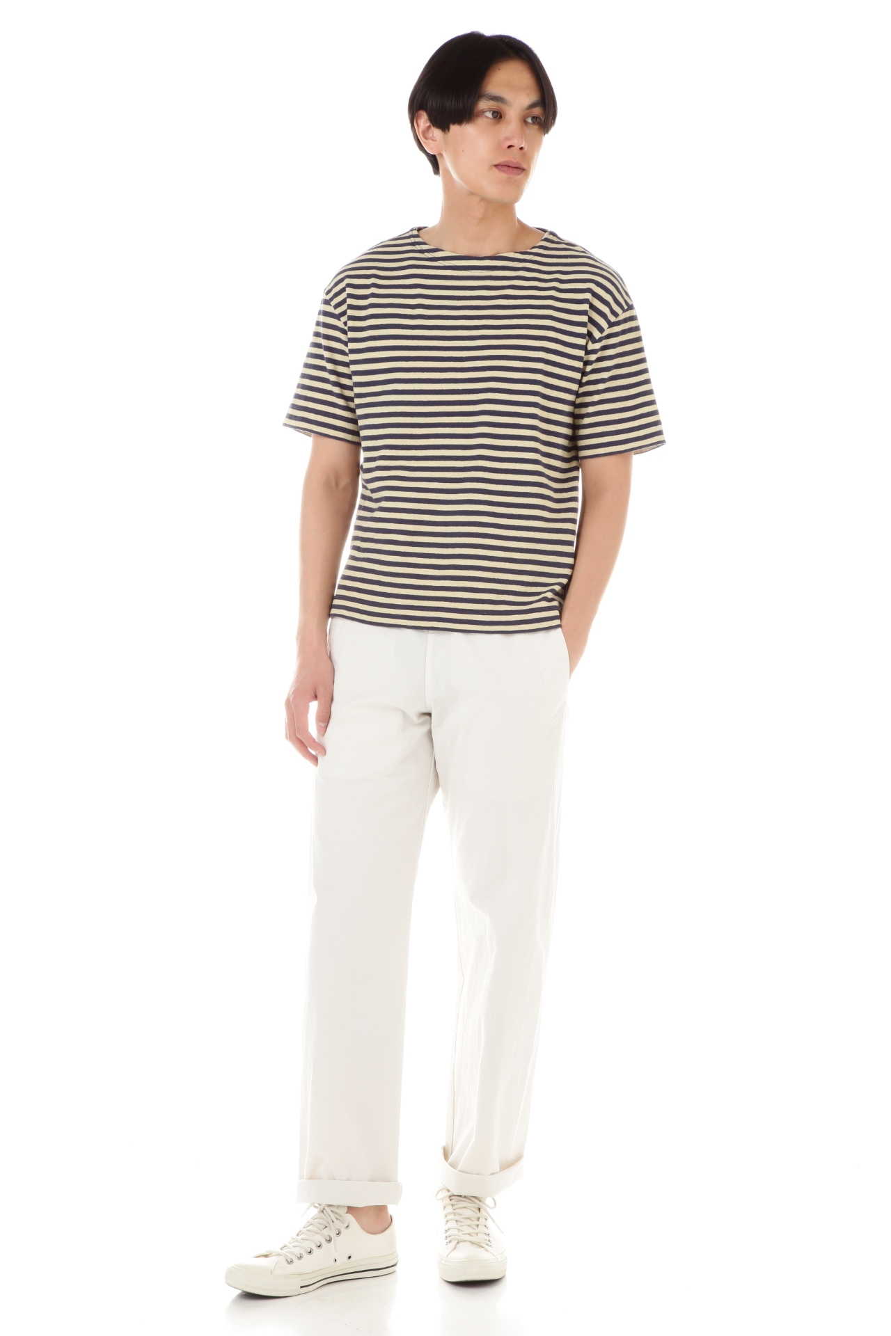 HIGH TWISTED STRIPE JERSEY
