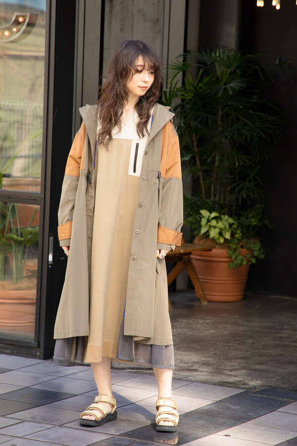 96%OFF!】 AVIE♡スタンドカラー♡ロングトレンチコート♡定価55,000 