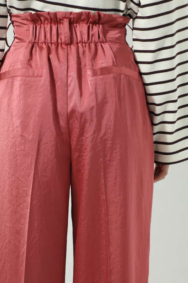 Rose Bud ハイウエストサテンパンツ ブラック ベージュ ピンク 公式通販 レディースファッションのrose Bud Online Store