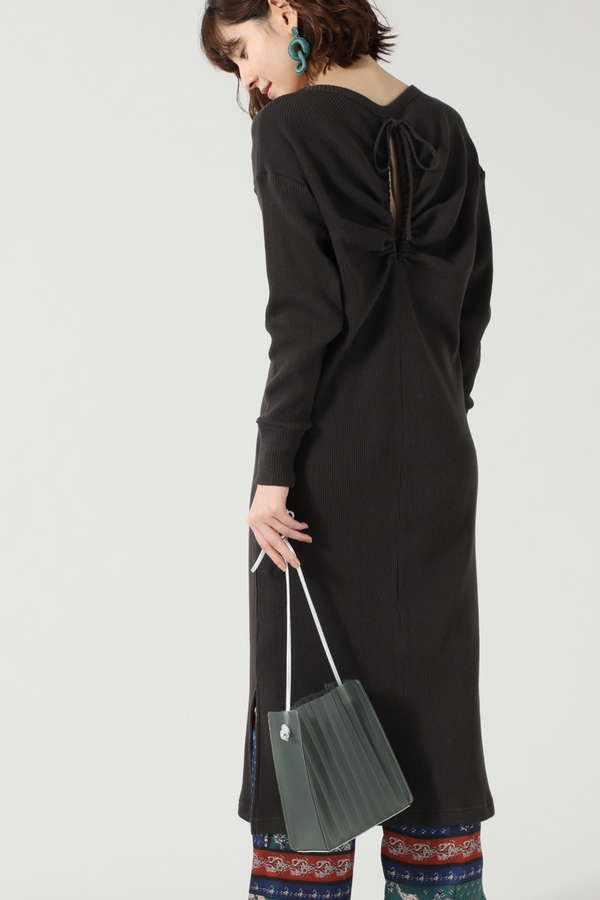 Rose Bud バックドロストリブワンピース グレー ホワイト カーキ 公式通販 レディースファッションのrose Bud Online Store