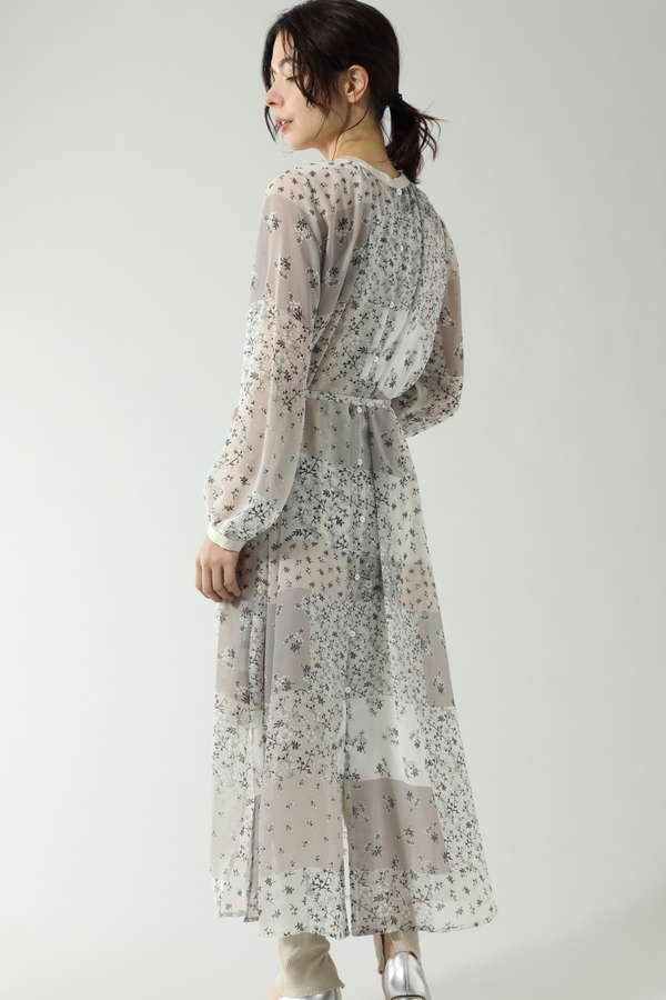 Rose Bud パッチワークフラワープリントワンピース ホワイト ブルー 公式通販 レディースファッションのrose Bud Online Store