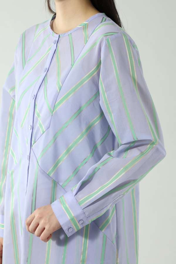 Rose Bud シアーストライプシャツワンピース ベージュ パープル 公式通販 レディースファッションのrose Bud Online Store