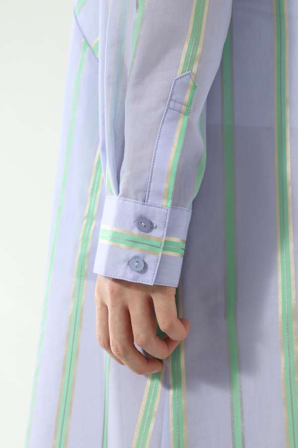 Rose Bud シアーストライプシャツワンピース ベージュ パープル 公式通販 レディースファッションのrose Bud Online Store