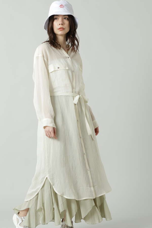 Rose Bud シアーシャツワンピース ブラック ホワイト ブルー 公式通販 レディースファッションのrose Bud Online Store