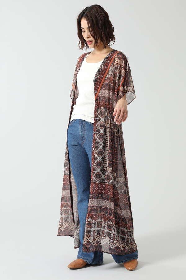 Rose Bud Non No 7月号掲載 エキゾチックプリントワンピース ブラウン パープル 公式通販 レディースファッションのrose Bud Online Store