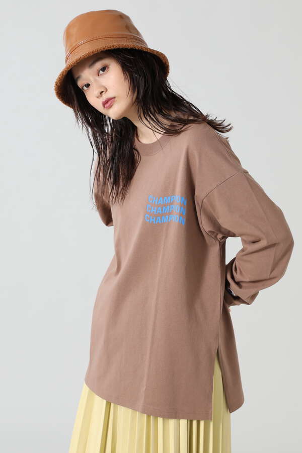 Champion Rose Bud Rose Bud別注 Championロングスリーブtシャツ ホワイト ベージュ ブラウン 公式通販 レディースファッションのrose Bud Online Store