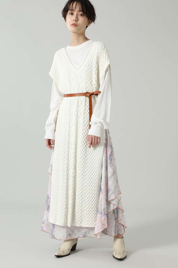 Creolme ロングニットベスト ブラック ホワイト 公式通販 レディースファッションのrose Bud Online Store