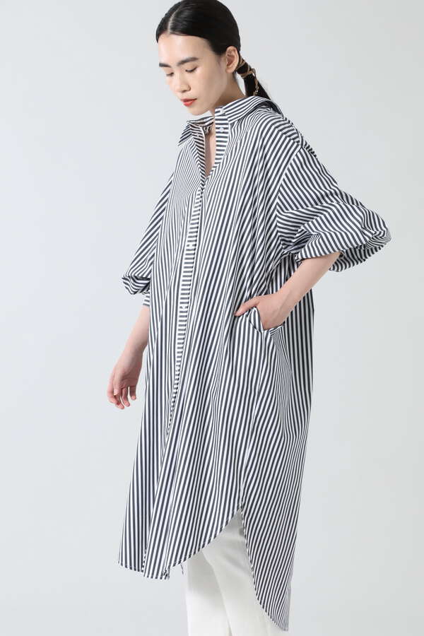 Gene Heavens ボリュームスリーブシャツワンピース ブラック ホワイト ベージュ 公式通販 レディースファッションのrose Bud Online Store