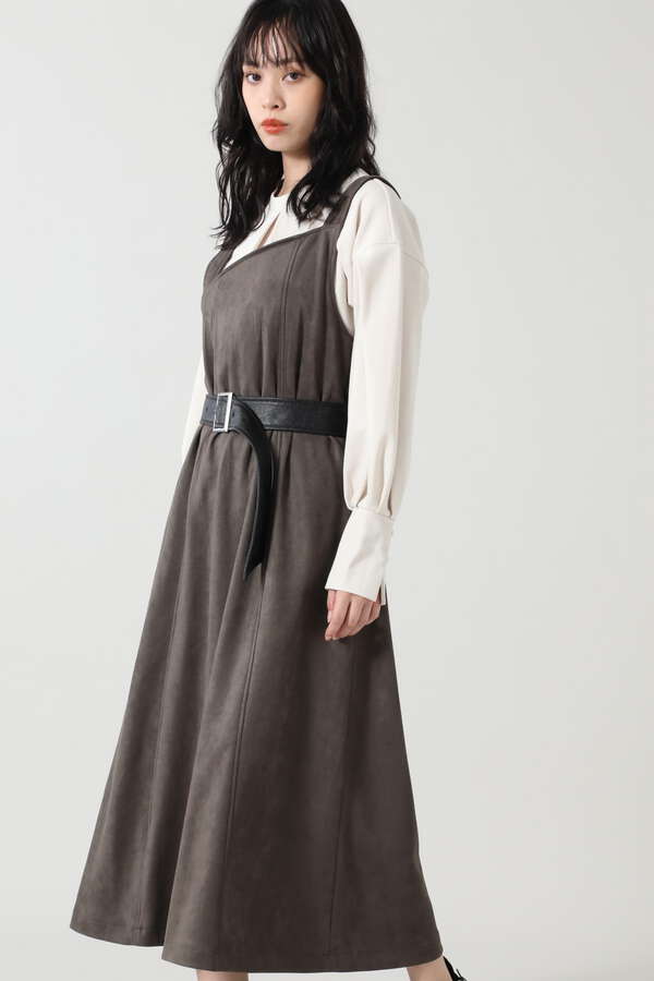 Rose Bud フェイクスエードレザージャンパースカート グレー ベージュ 公式通販 レディースファッションのrose Bud Online Store