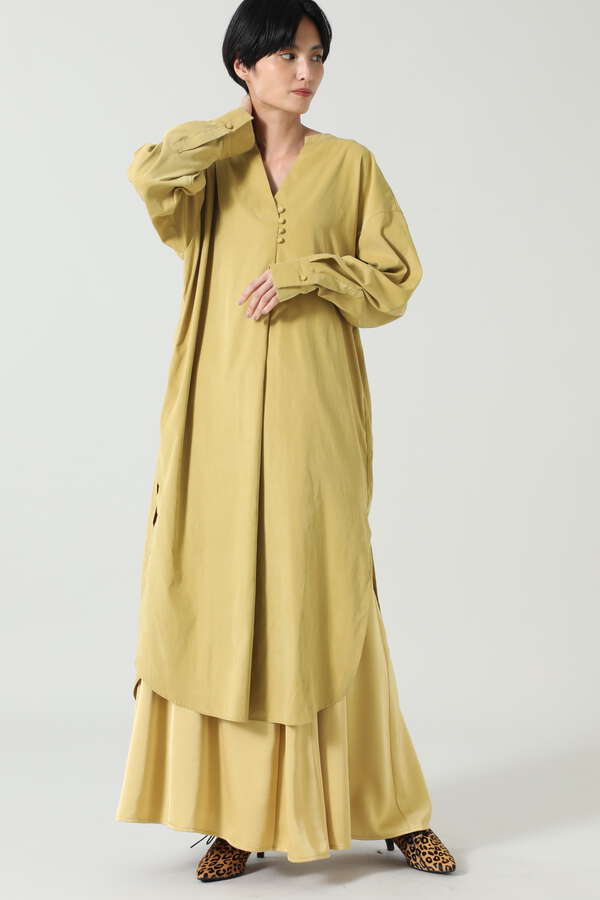 Rose Bud ボタンデザインスキッパーワンピース ベージュ ブラウン イエロー 公式通販 レディースファッションのrose Bud Online Store