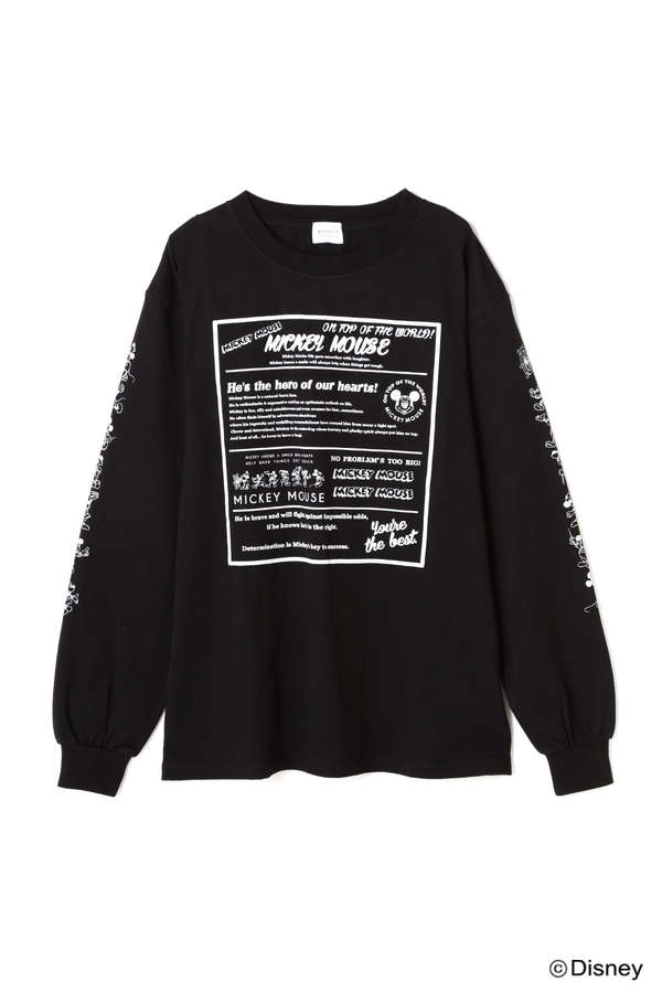 Rose Bud Disney ロゴグラフィックロングtシャツ ブラック ホワイト 公式通販 レディースファッションのrose Bud Online Store