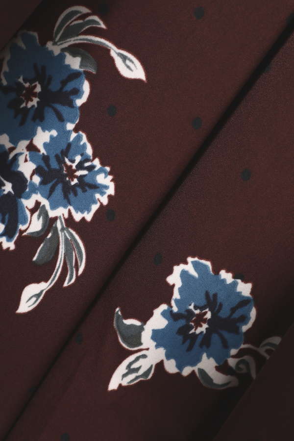 Rose Bud Zip Fm限定カラー フラワードットプリントワンピース ブラック ブラウン ワイン 公式通販 レディースファッションのrose Bud Online Store