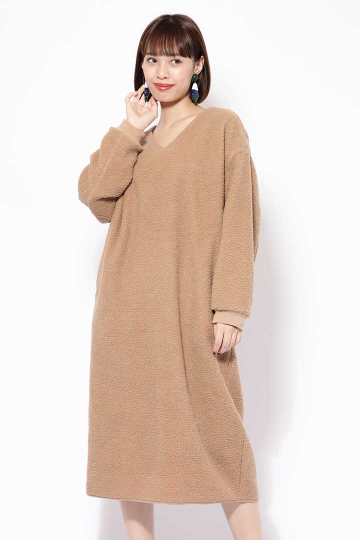 Rose Bud ボアワンピース グレー ベージュ 公式通販 レディースファッションのrose Bud Online Store