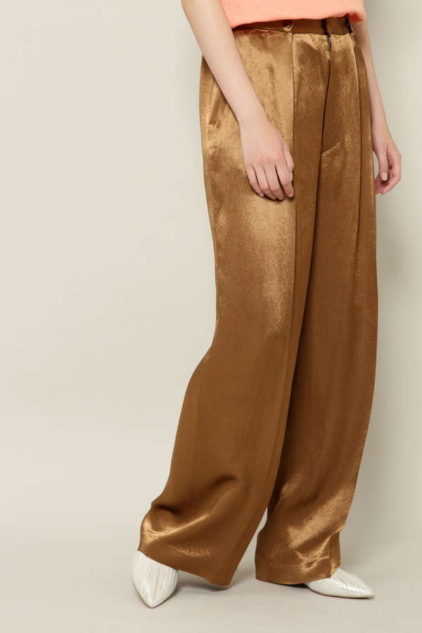 Mici 7月号gisele掲載 サテンパンツ ブラウン ライトグリーン 公式通販 レディースファッションのrose Bud Online Store