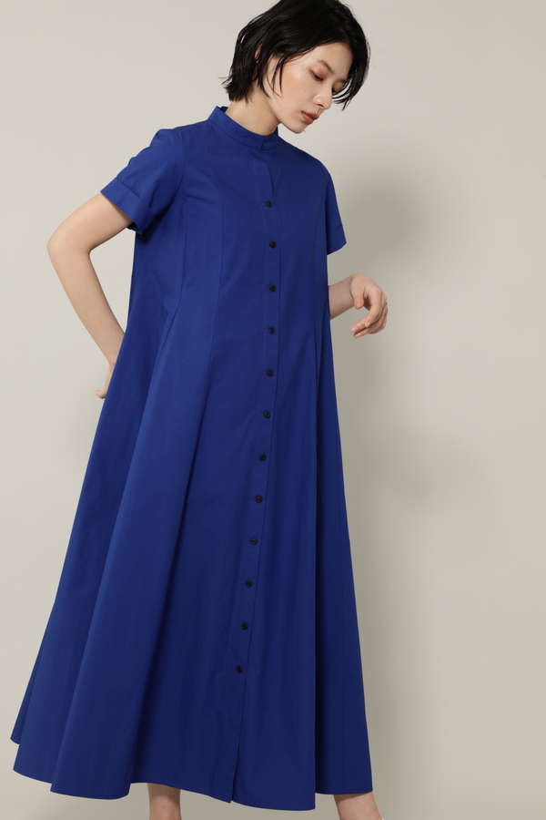 Mici スタンドカラーマキシワンピース ブラック ブルー 公式通販 レディースファッションのrose Bud Online Store