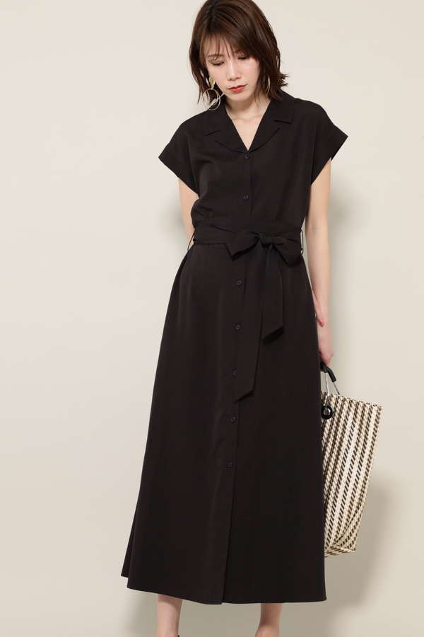 Rose Bud 開襟シャツワンピース ブラック ブラウン ブルー 公式通販 レディースファッションのrose Bud Online Store