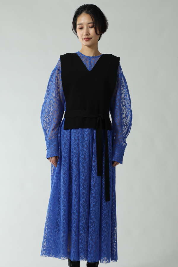 Mici ワンピース ニットベストセット ブラック ブルー 公式通販 レディースファッションのrose Bud Online Store