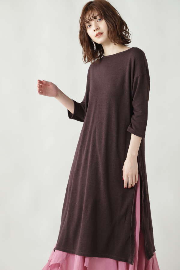 V Room Rose Bud別注 スリットワンピース ブラウン パープル カーキ 公式通販 レディースファッションのrose Bud Online Store