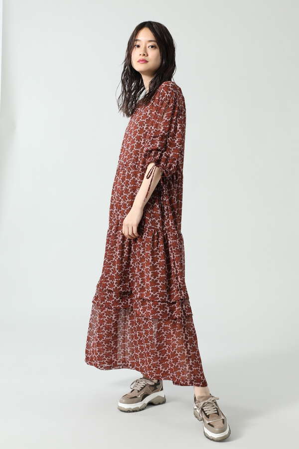 Okiraku Rose Bud ギャザースリーブワンピース ピンク ライトグリーン 公式通販 レディースファッションのrose Bud Online Store