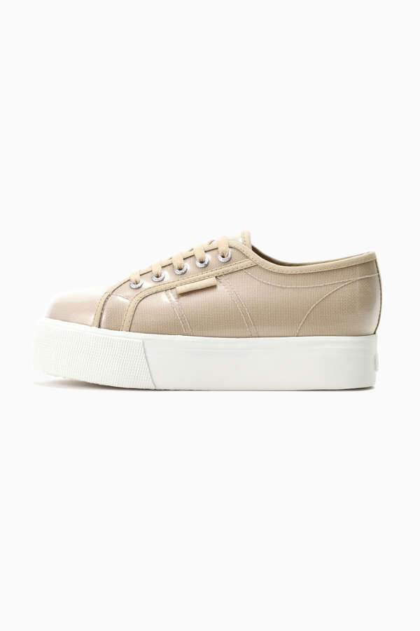 Superga Pvcレースアップスニーカー ベージュ シルバー 公式通販 レディースファッションのrose Bud Online Store