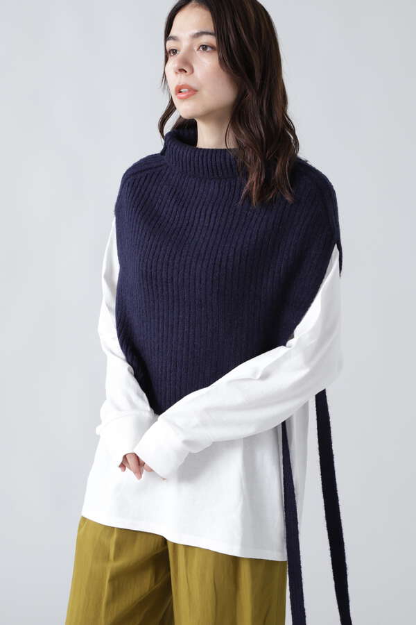 Mijeong Park ハイネックニットベスト ホワイト ブラウン ネイビー 公式通販 レディースファッションのrose Bud Online Store