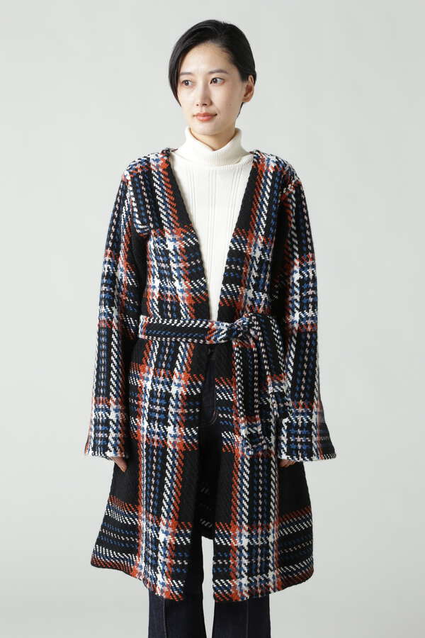 Johin Branigan チェックガウンコート ベージュ ネイビー 公式通販 レディースファッションのrose Bud Online Store