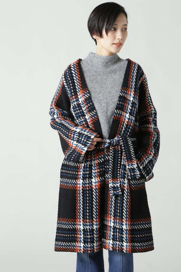 Johin Branigan チェックガウンコート ベージュ ネイビー 公式通販 レディースファッションのrose Bud Online Store