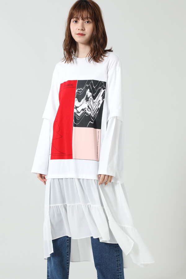 OKIRAKU×ROSE BUD スウェットワンピース