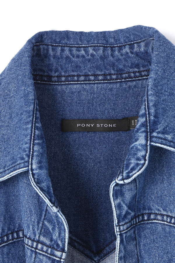 【PONY STONE】フロントタイデニムシャツ (ブルー) | 【公式通販】レディースファッションのROSE BUD ONLINE STORE
