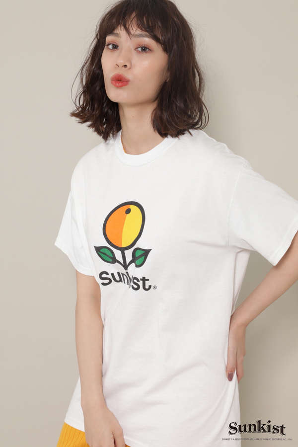SunkistロゴプリントTシャツ