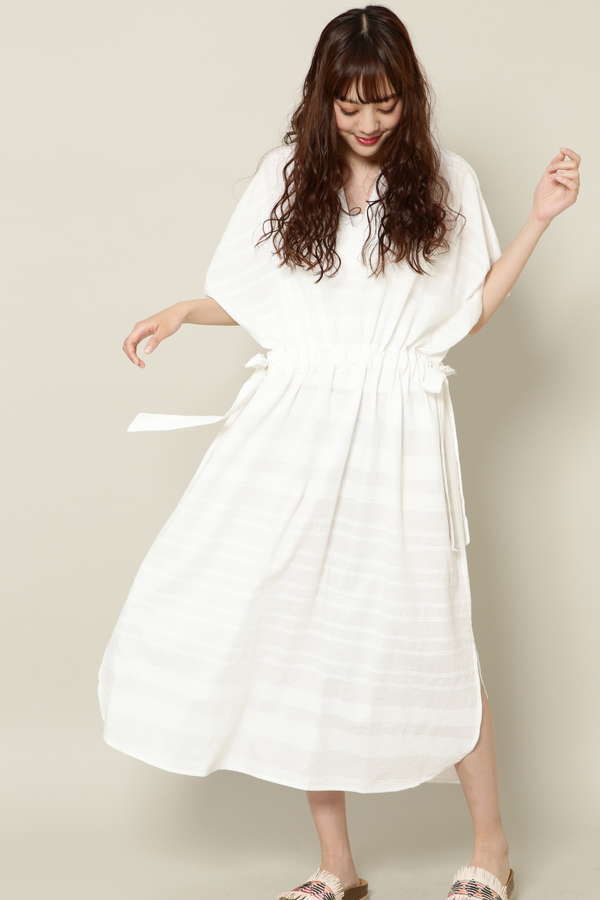 P P マルチボーダーワンピース ブラック ホワイト オレンジ 公式通販 レディースファッションのrose Bud Online Store