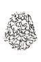 【先行予約 6月下旬-7月上旬入荷予定】《Ele NB》Cursive Print ブラウス