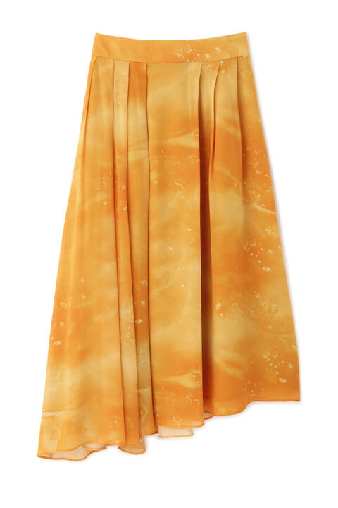 【先行予約 6月下旬-7月上旬入荷予定】ＡＱＵＡ　Ｐｒｉｎｔ　イレギュラーヘムスカート