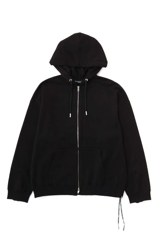embroidered zip up hoodie